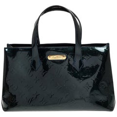 Louis Vuitton Bleu Nuit Monogram Vernis Wilshire PM Bag