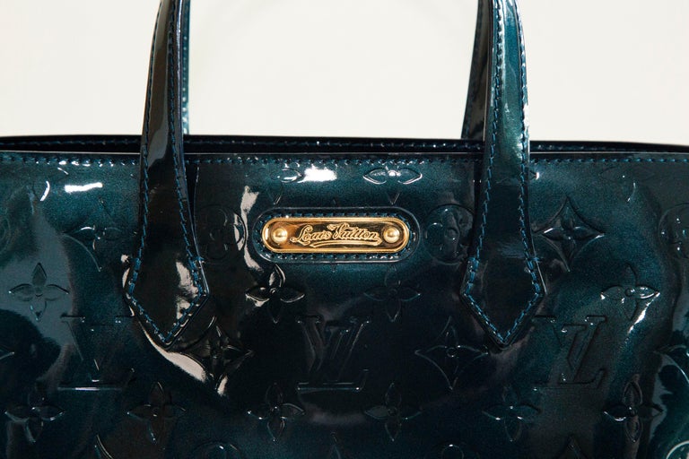 Louis Vuitton Bleu Infini Monogram Vernis Wilshire MM Bag Louis Vuitton