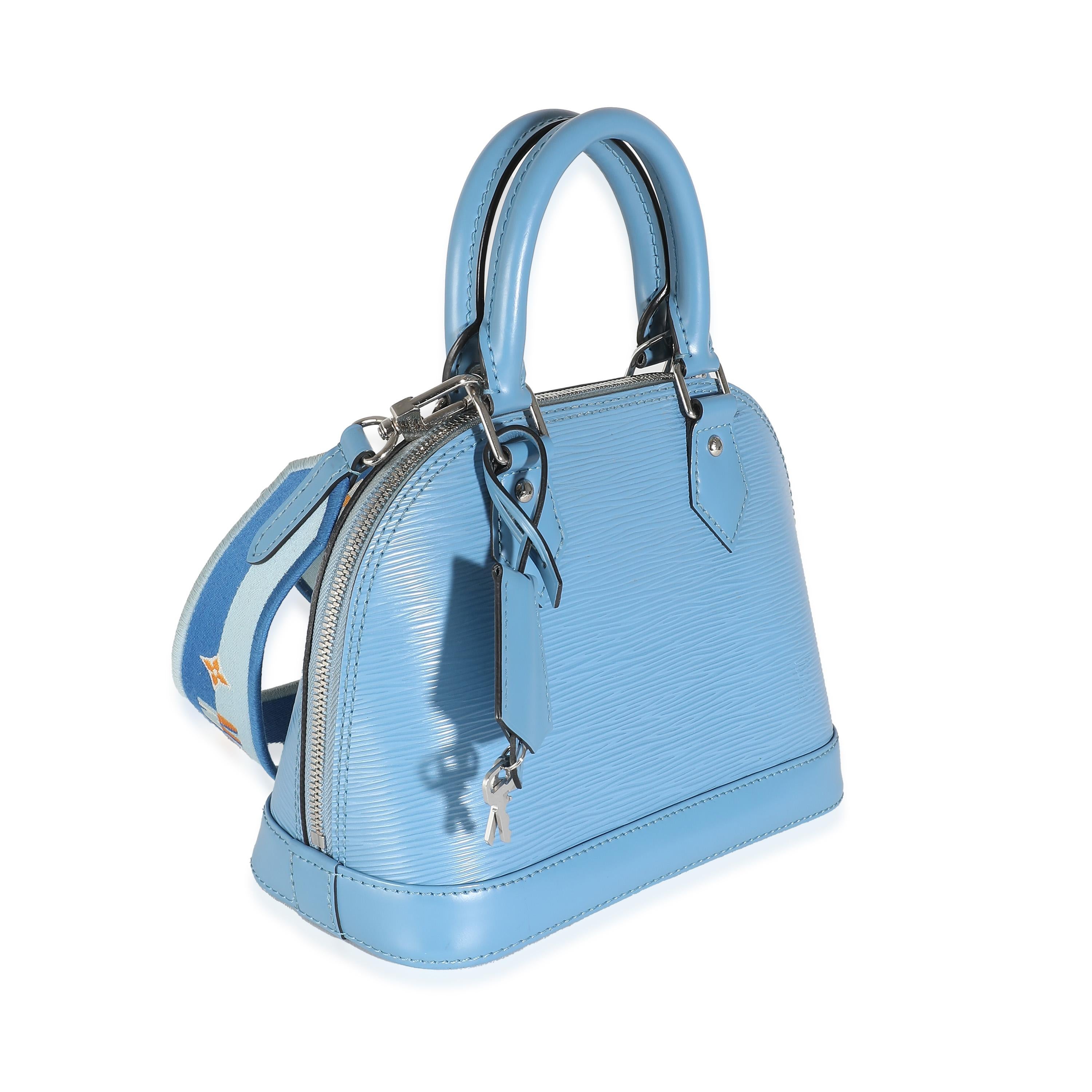 Blue Louis Vuitton Bleuet Epi Jacquard Alma BB