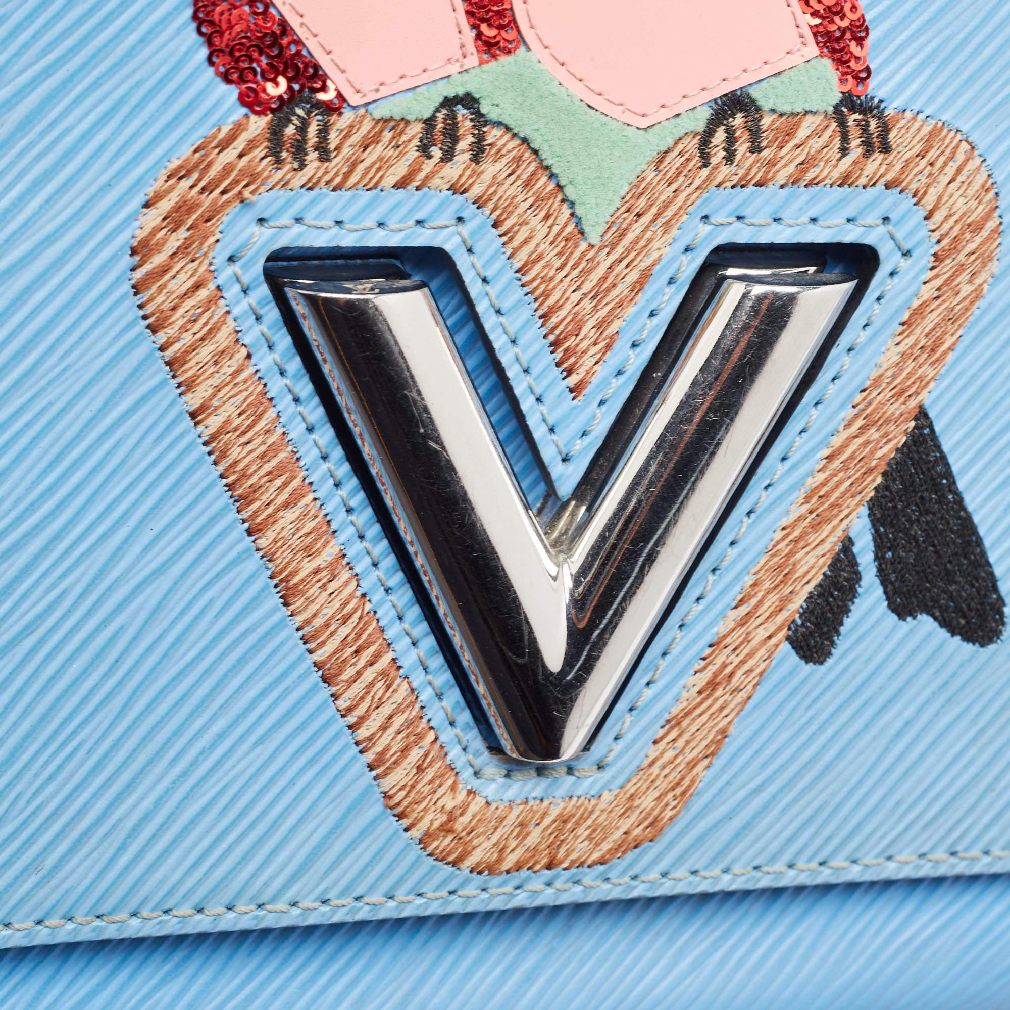 Louis Vuitton Bleuet Epi Leather Early Bird Twist MM Bag 9