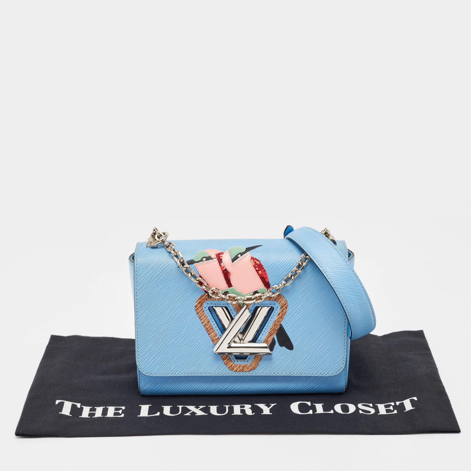 Louis Vuitton Bleuet Epi Leather Early Bird Twist MM Bag 11