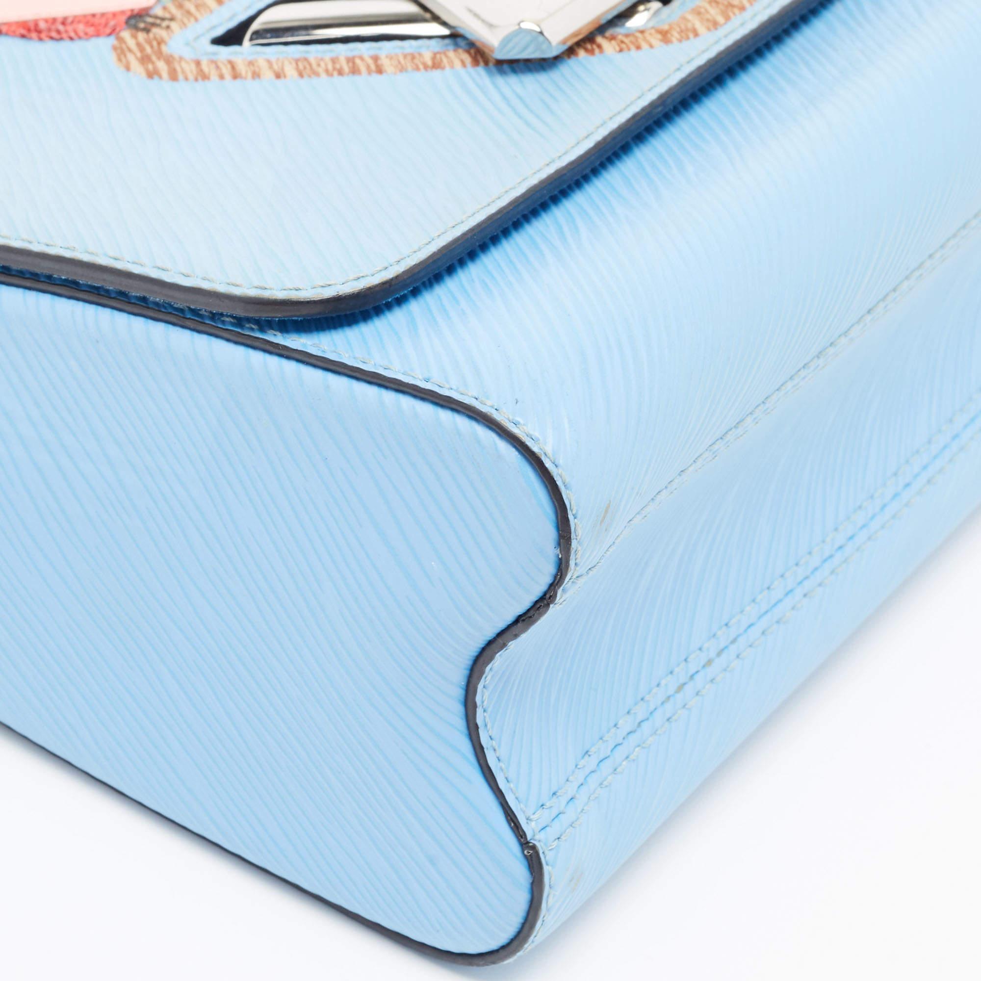 Women's Louis Vuitton Bleuet Epi Leather Early Bird Twist MM Bag