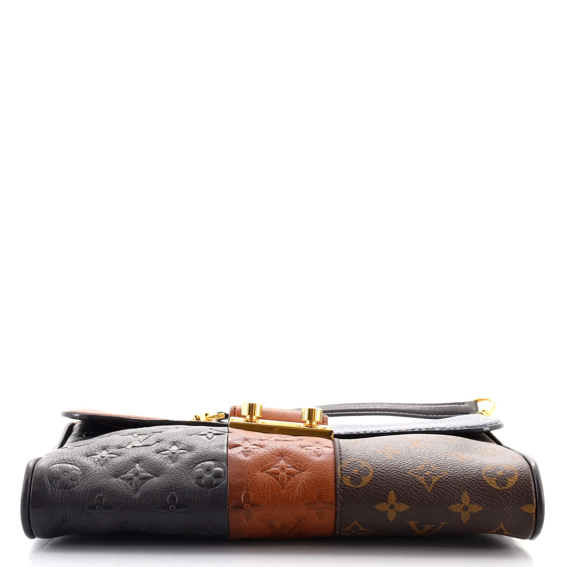 Black Louis Vuitton Blocks Pochette Plate Shoulder Bag Limited Edition Monogram