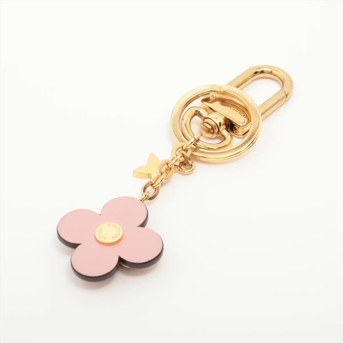 Orange Louis Vuitton Blooming Flower BB Key Holder For Sale