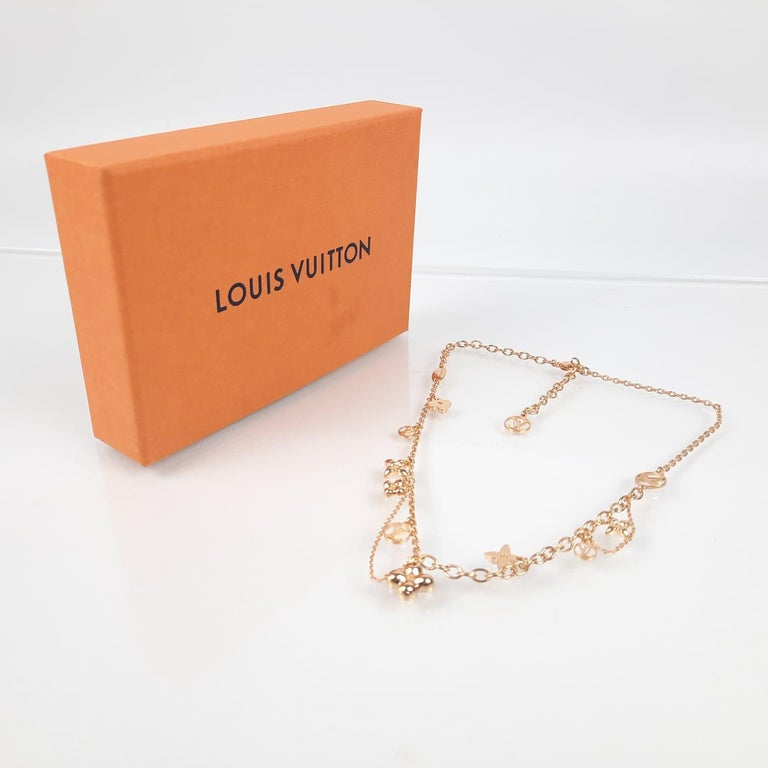 Louis Vuitton Gold Tone Blooming Supple Necklace Louis Vuitton