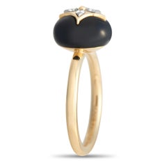 Louis Vuitton Blossom 18K Yellow Gold Diamond and Onyx Ring