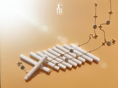 LOUIS VUITTON BLOSSOM Collier sautoir flapper sautoir à 3 ors et diamants