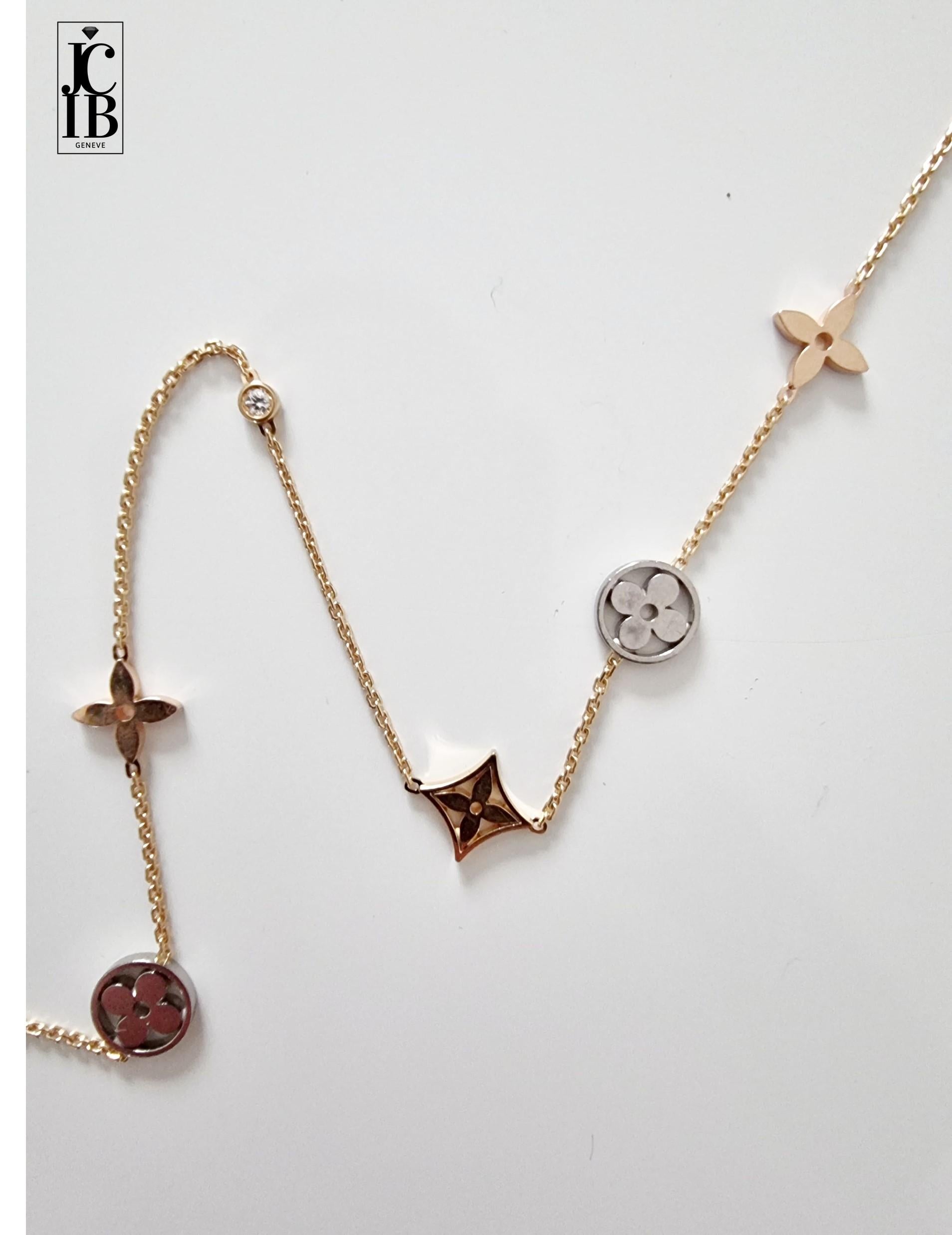 LOUIS VUITTON BLOSSOM 3 ori e diamanti collana flapper sautoir In condizioni buone in vendita a PRÉVESSIN-MOËNS, FR