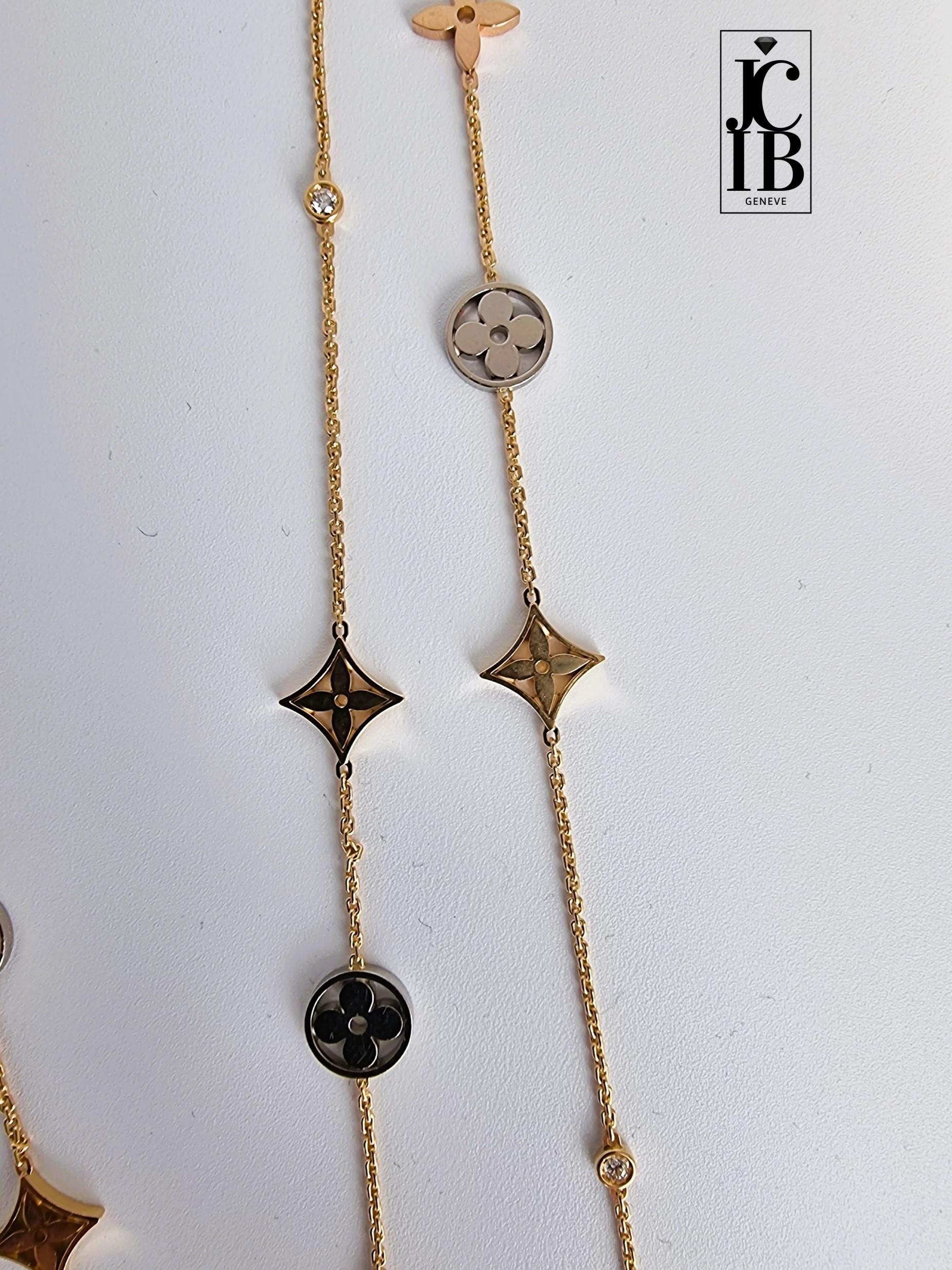 Donna LOUIS VUITTON BLOSSOM 3 ori e diamanti collana flapper sautoir in vendita
