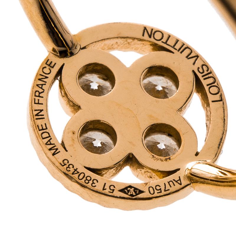 Louis Vuitton Blossom BB Diamond 18k Rose Gold Ring Size 51 1