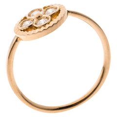 Louis Vuitton Blossom BB Diamond 18k Rose Gold Ring Size 51