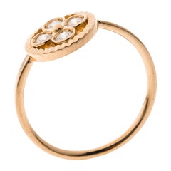 Louis Vuitton Blossom BB Diamond 18k Rose Gold Ring Size 51