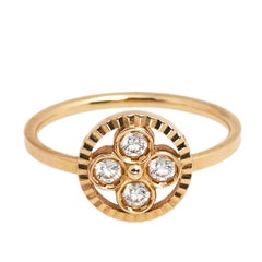 Louis Vuitton Blossom BB Diamond 18k Rose Gold Ring Size 52