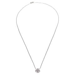 Louis Vuitton Blossom BB Diamond 18k White Gold Pendant NecklaceIncludes Origina