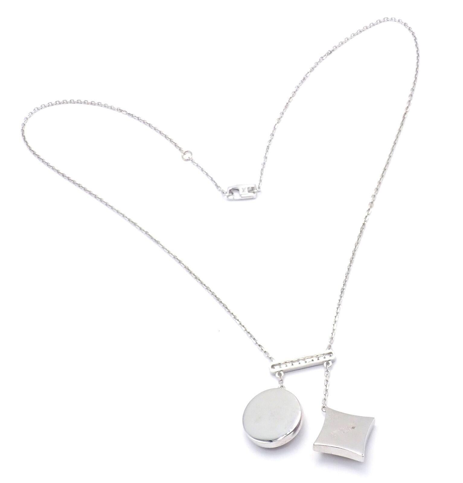 Women's Louis Vuitton Blossom Diamond White Gold Pendant Link Necklace For Sale
