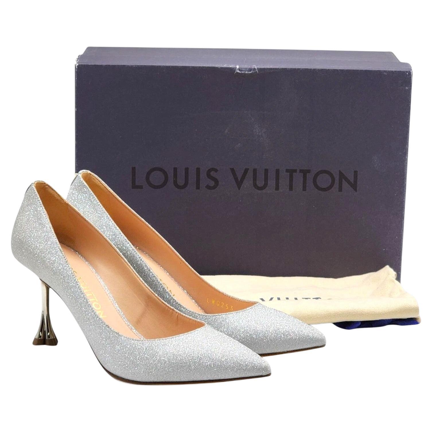 Louis Vuitton Blossom Glitter Pumps Silver EU 35.5 US 5.5 - NWB