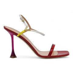Louis Vuitton Blossom Leather Heeled Summer Sandals in Red EU 41 US 11 - NWB
