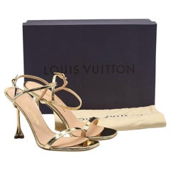 Louis Vuitton Blossom Leather Sandals in Gold EU 36 US 6 - NWB