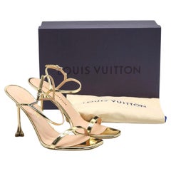 Louis Vuitton Blossom Leather Sandals in Gold EU 40 US 10 - NWB