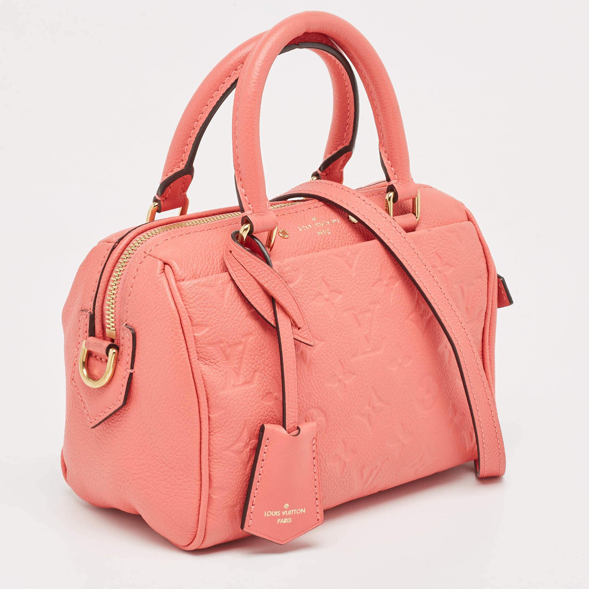 Women's Louis Vuitton Blossom Monogram Empreinte Leather Speedy Bandouliere 20 Bag