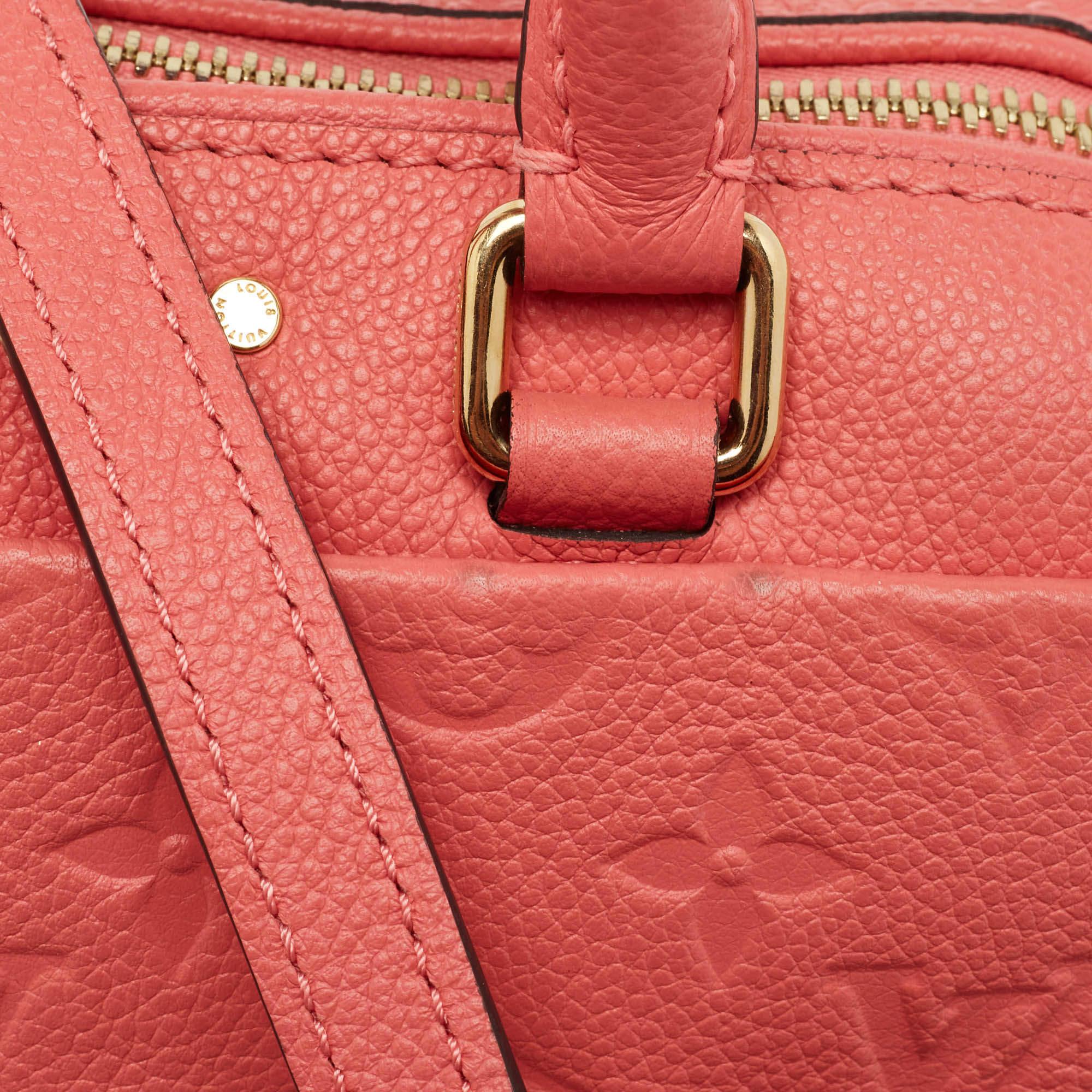 Louis Vuitton Blossom Monogram Empreinte Leather Speedy Bandouliere 20 Bag For Sale 3