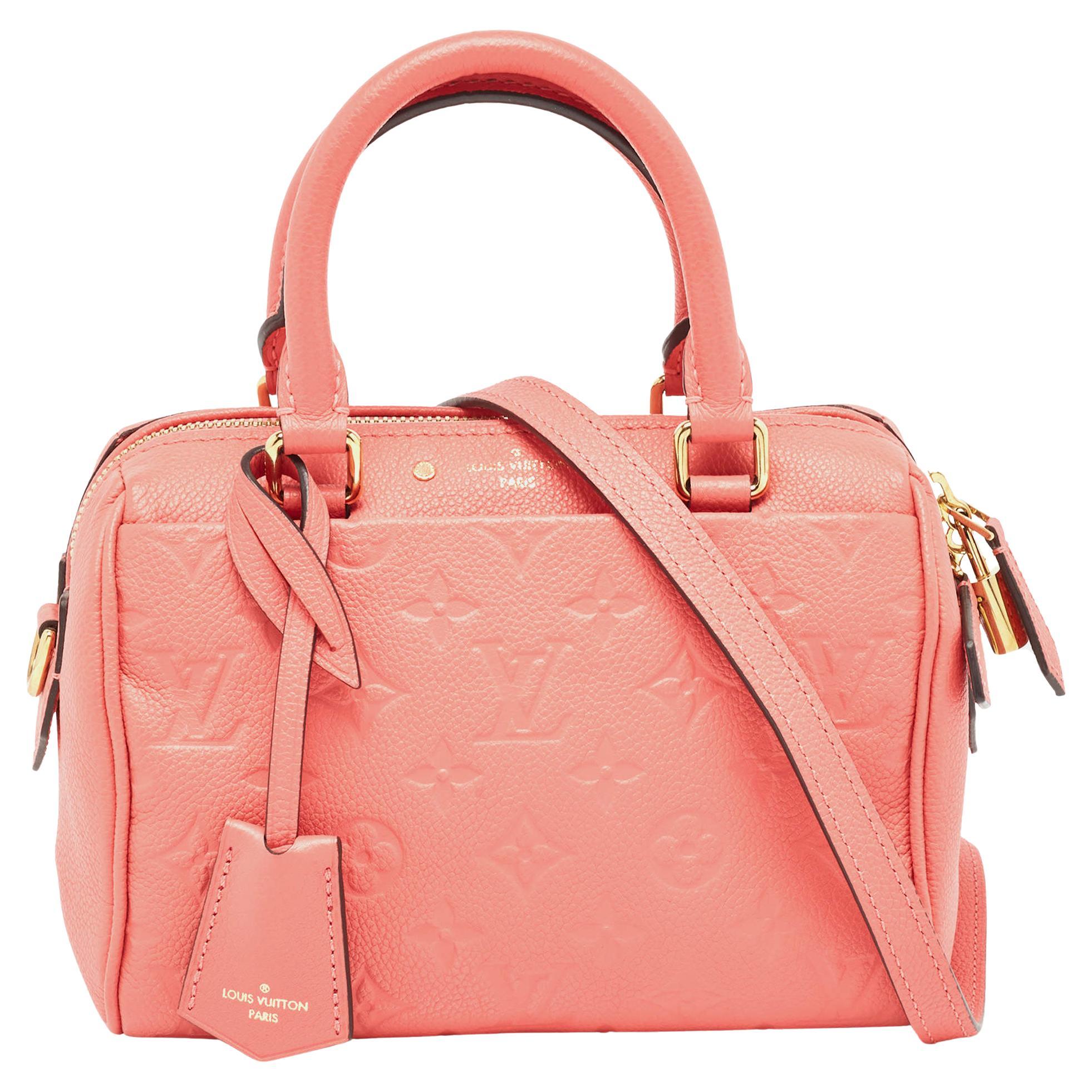 Louis Vuitton Blossom Monogram Empreinte Leather Speedy Bandouliere 20 Bag For Sale
