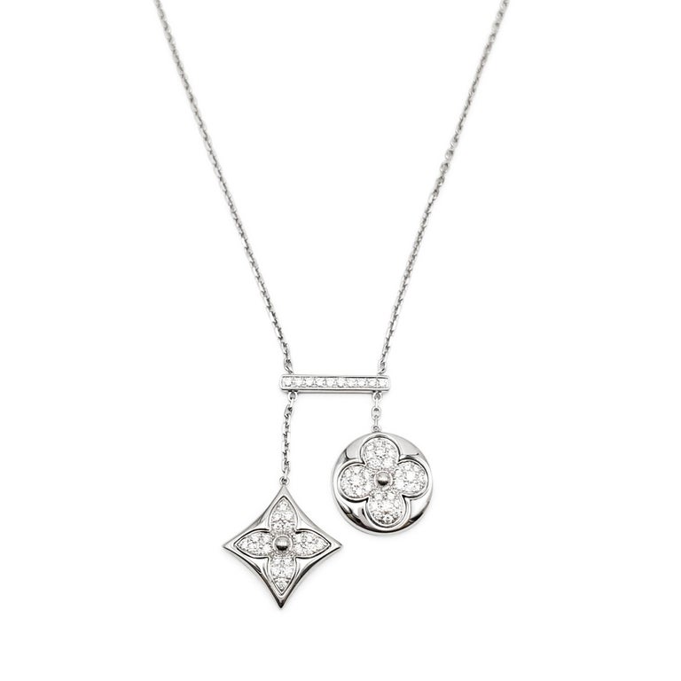 Shop Louis Vuitton 2021-22FW Star blossom necklace, white gold