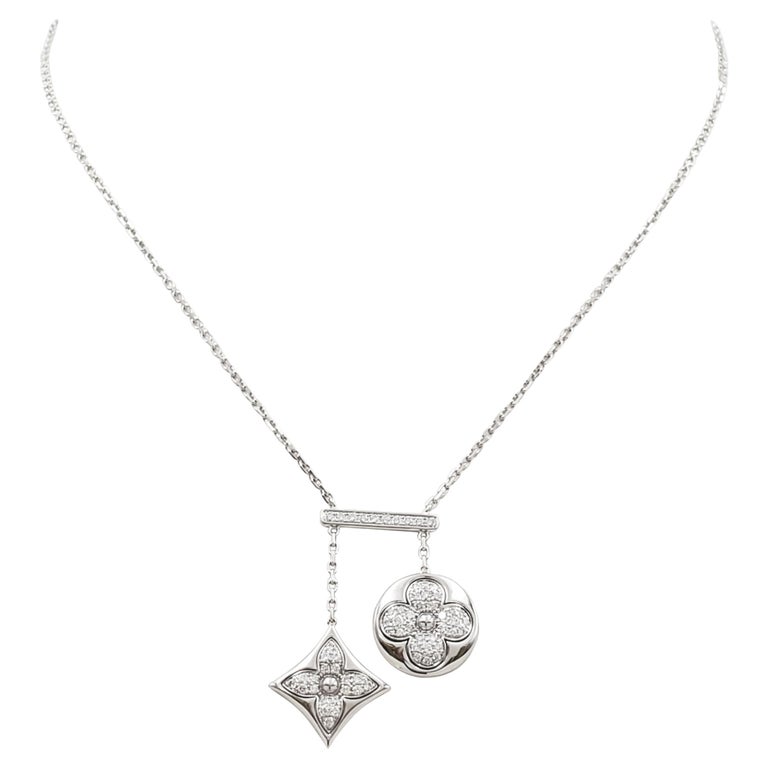 Idylle blossom white gold necklace Louis Vuitton Silver in White