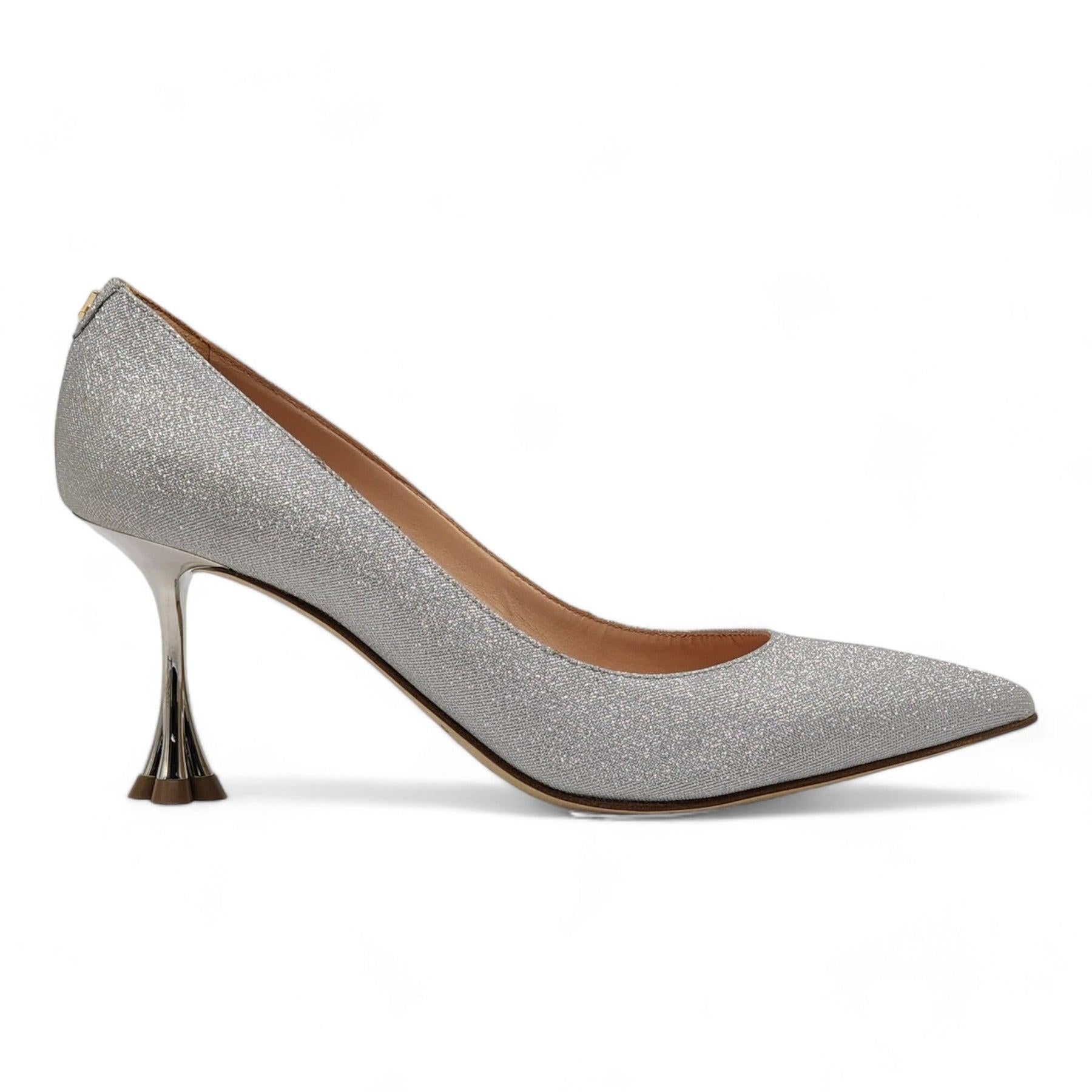 Marrone Louis Vuitton Blossom Pumps Glitter in Argento - 5,5 in vendita