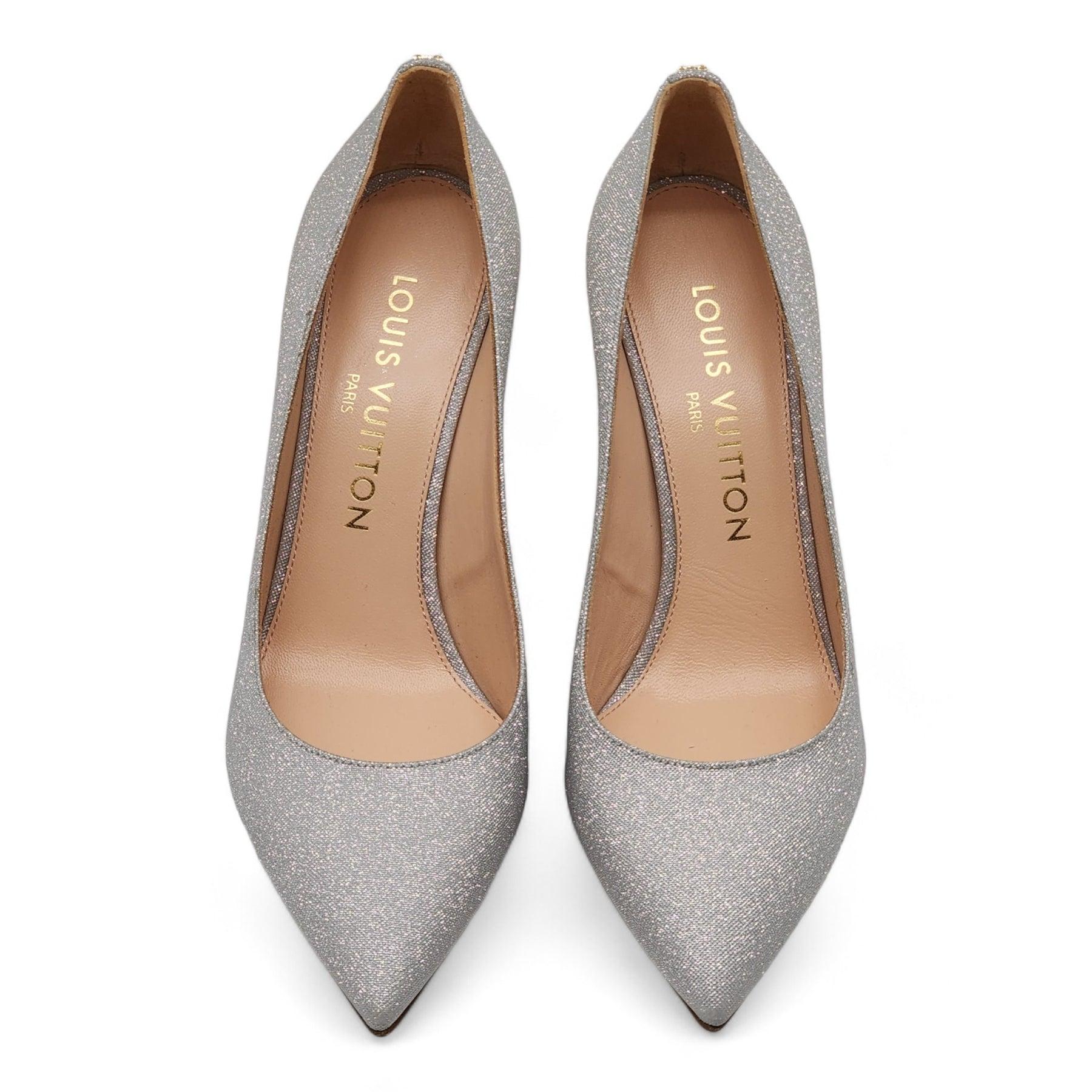 Louis Vuitton Blossom Pumps Glitter in Argento - 5,5 In condizioni buone in vendita a Los Angeles, CA