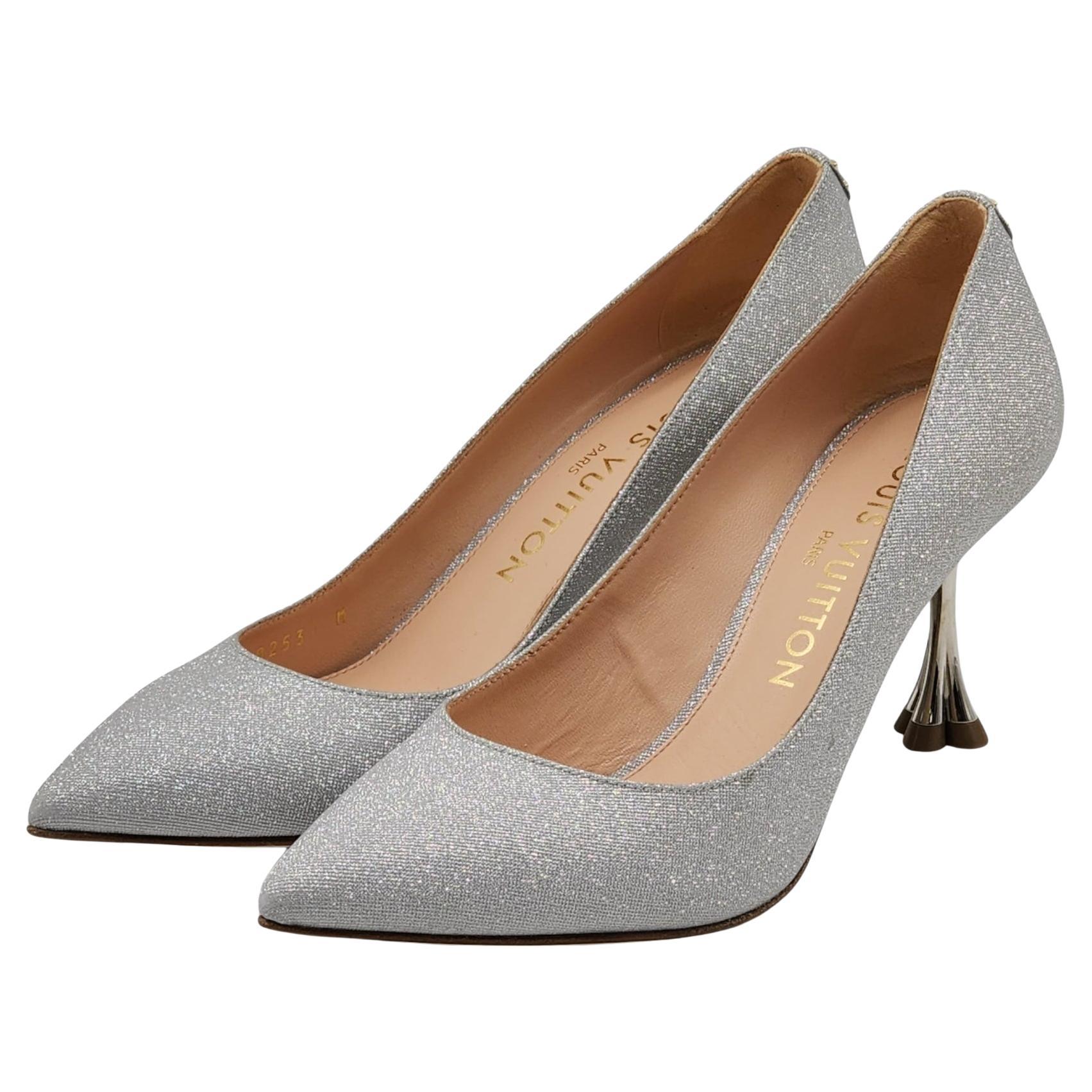 Louis Vuitton Blossom Pumps Glitter in Argento - 5,5 in vendita