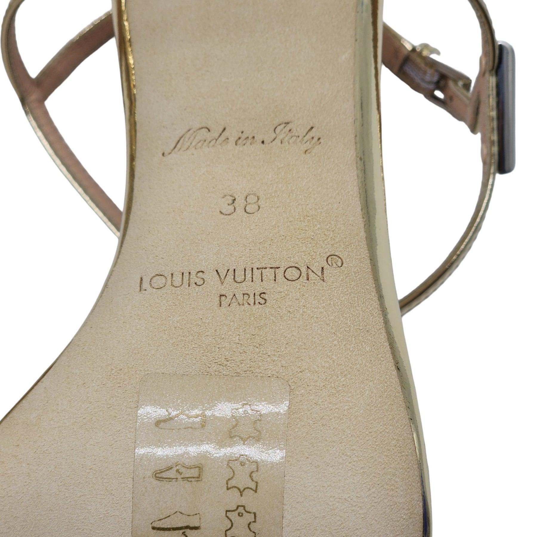 Sandalias Louis Vuitton Blossom Piel en Dorado (38) 2
