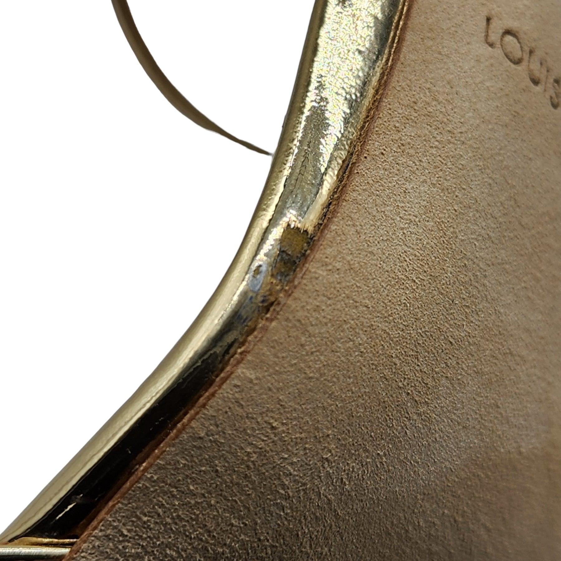 Louis Vuitton Blossom Sandals Leather in Gold (41) For Sale 6