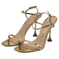 Louis Vuitton Sandali Blossom in pelle color oro misura 41