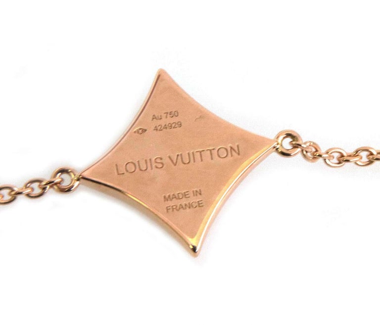 LOUIS VUITTON 18kt Pink/Rose 750 Gold Diamond Blossom Monogram