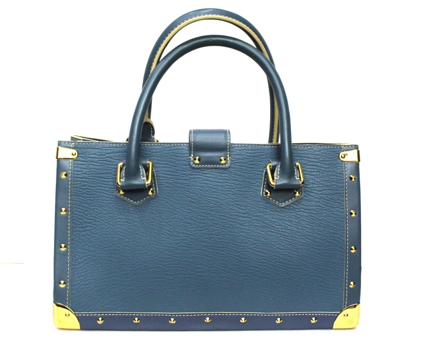 Gray Louis Vuitton Blu Leather Suhali le Fabuleaux Bag