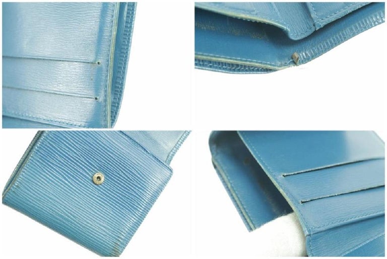 Louis Vuitton Blue 19lk0110 Epi Toledo Trifold Compact Elise Wallet For  Sale at 1stDibs