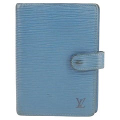 Louis Vuitton Blue 21lk0121 Epi Toledo Agenda Pm Small Ring Cover Wallet
