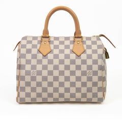 Louis Vuitton Blue and Cream Damier Azur Speedy 25