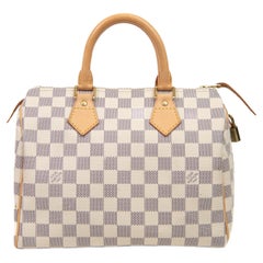 Louis Vuitton Blue and Cream Damier Azur Speedy 25