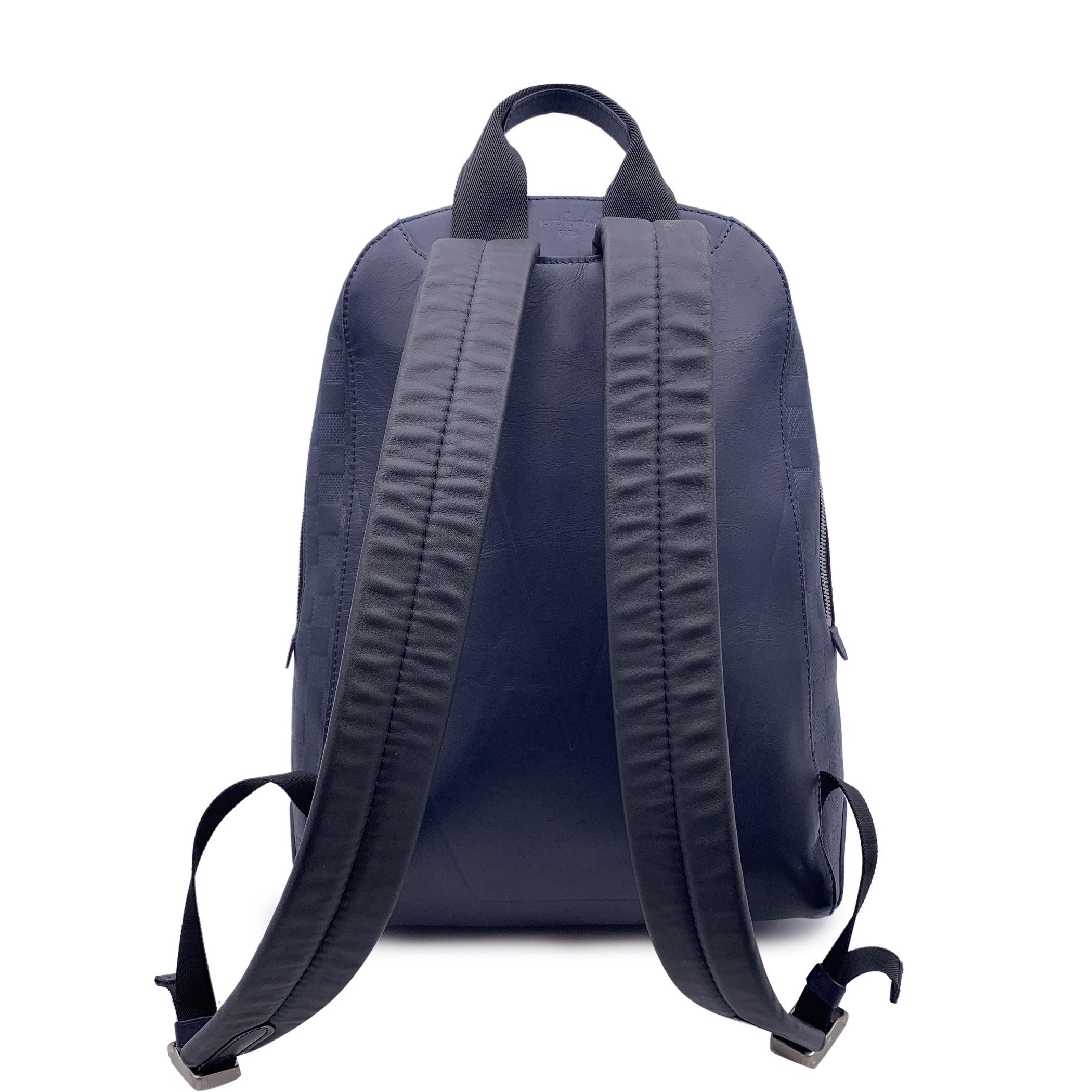 Women's or Men's Louis Vuitton Blue Astral Damier Infini Leather Campus Backpack Bag