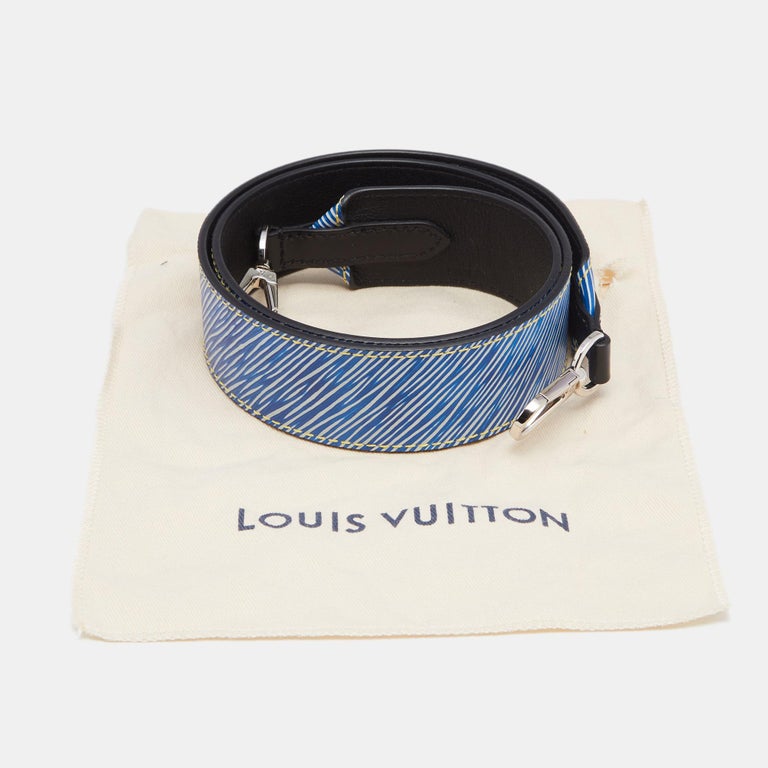 LOUIS VUITTON Shoulder Strap Used Leather Black