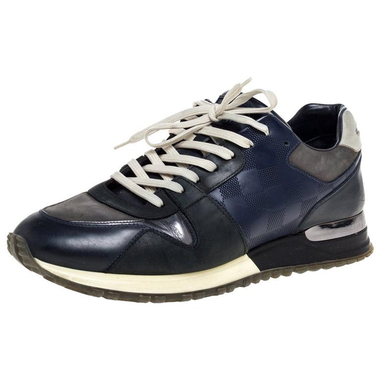 Louis Vuitton Blue/Black Nubuck and Leather Run Away Lace Up Sneakers Size  41 at 1stDibs | louis vuitton run away sneaker blue, black and blue louis  vuitton shoes, blue and black louis