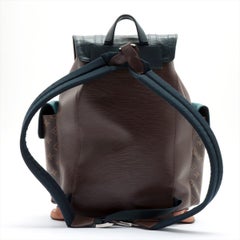 Louis Vuitton Blue Brown Multicolor Epi Leather Canvas Christopher PM Backpack