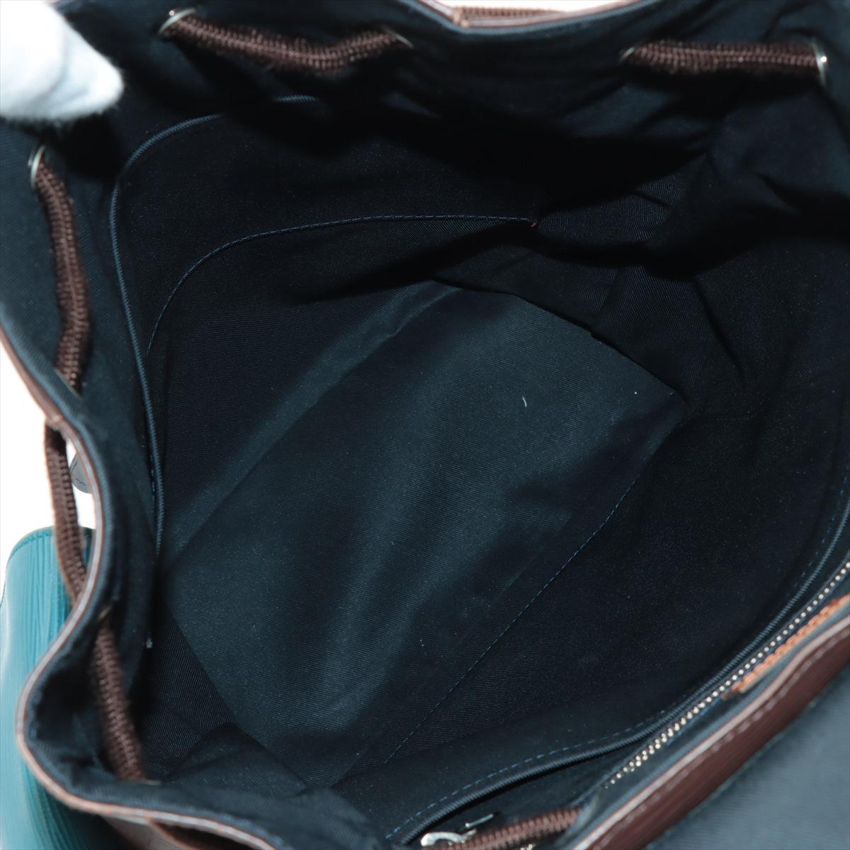 Women's or Men's Louis Vuitton Blue Brown Multicolor Epi Leather Canvas Christopher PM Backpack