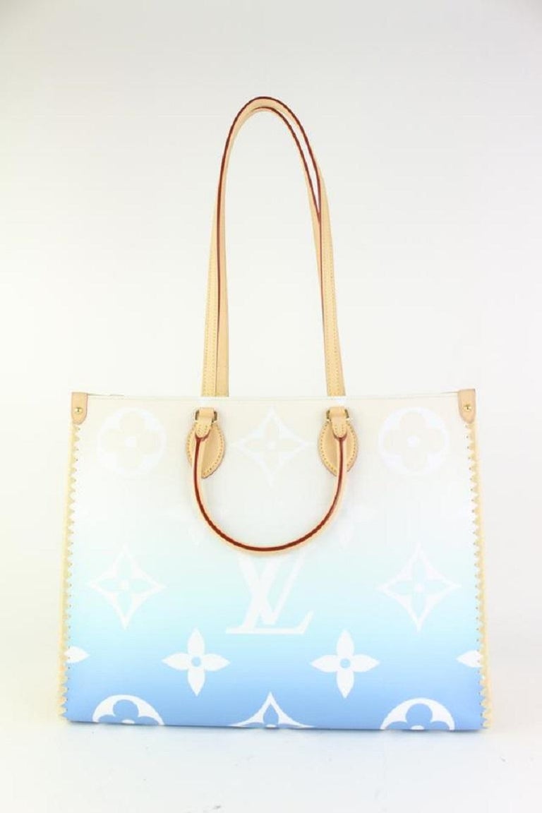 Louis Vuitton Limited Edition Blue Monogram Giant Hamptons Onthego For Sale  at 1stDibs