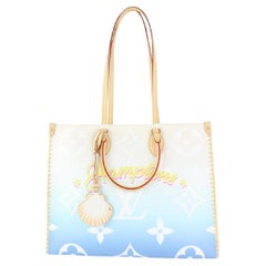 Blue By the Pool Raffia Monogramm Hamptons Onthego GM 92lv82, Louis Vuitton