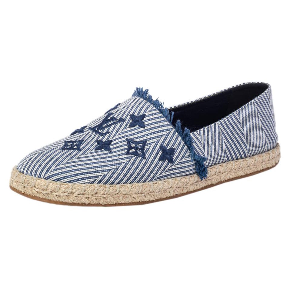 Blaue Espadrille Flats von Louis Vuitton aus Segeltuch für unterwegs Größe 41