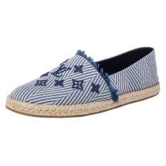 Blaue Espadrille Flats von Louis Vuitton aus Segeltuch für unterwegs Größe 41