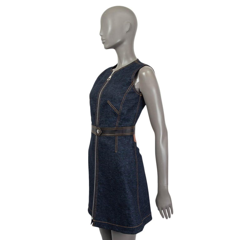 LOUIS VUITTON blue cotton 2014 LEATHER TRIM DENIM MINI Dress 34 XXS at 1stDibs | louis vuitton denim dress, lv denim dress LOUIS VUITTON blue cotton 2014 LEATHER TRIM DENIM MINI Dress 34 XXS at 1stDibs | louis vuitton denim dress, lv denim dress
